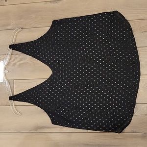 LOFT Outlet Gold Shimmer Sparkle Dot Tank Top Blouse - Size Medium